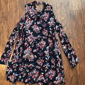 Dry Goods floral cold shoulder dress